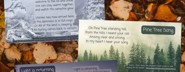 

I’ve shared 3 Winter time songs recently on my YouTube Channel and you can also get the lyric’s sheets for free here – https://www.buymeacoffee.com/forestschoollou/extras  








